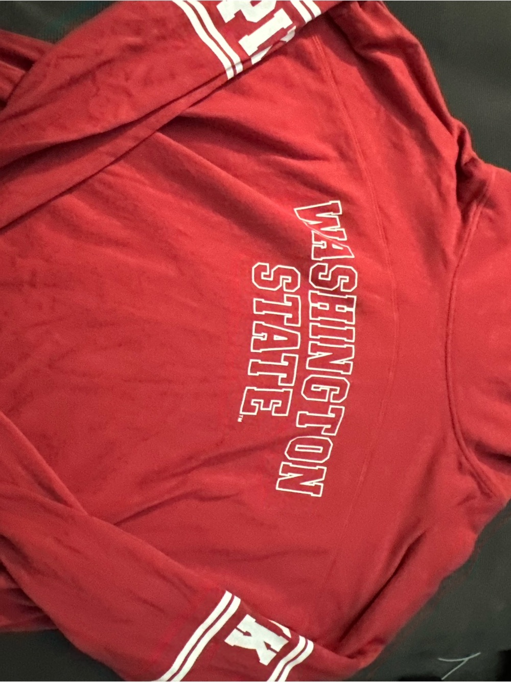 PINK Victoria's Secret Red Washington State Long-Sleeve Cowl Neck Sweatshirt